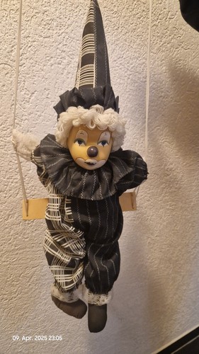 Puppe harlekin porzellan - puppe,,