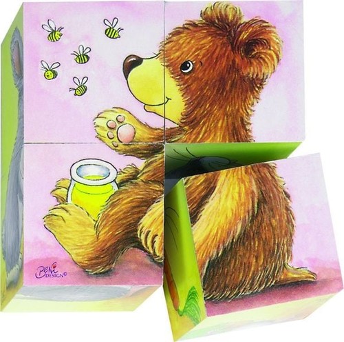 Würfelpuzzle tierkinder 9 - würfelpuzzle, x