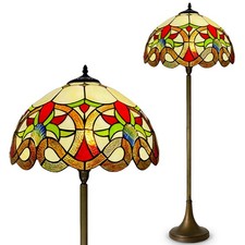 Tiffany Stil Buntglas Stehlampe 16" Schirm - klassische Home & Office Dekor