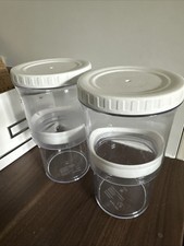 2 Stück Verstellbarer Behälter Kunststoff Dose 470 - 940 ml Dosen Vorratsdosen