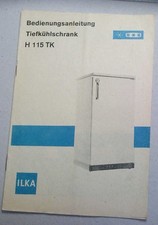 Bedienungsanleitung - Tiefkühlschrank H 115 TK VEB ILKA Niedersachswerfen Harz