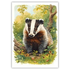 Dachs A4 Kunstdruck Poster