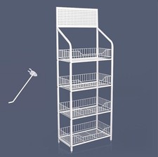 Ladenregal Metall Supermarktregal Verkaufsregal Lagerregal Weiß Ladeneinrichtung