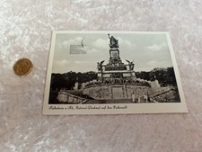 AK Rüdesheim am Rhein National-Denkmal auf dem Niederwald gelaufen 1953 + Marke