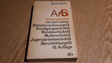 Buch #1983 dtv Beck-Texte ArbG Arbeitsgesetze 3423050063 1.10.1973 C H Beck