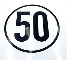 Geschwindigkeitsaufkleber 25 40 50 60 80 100 km/h Rund Schild Anhänger Traktor