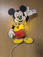 Disney Mickey Mouse Lampe 80er Jahre Wandlampe Vintage Kinderzimmer Licht Deko