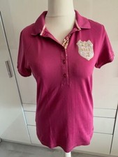 GIRLS GOLF exquisites Shirt in Pink mit viel Glitzer Logo Kurzarm Gr. XL NEU