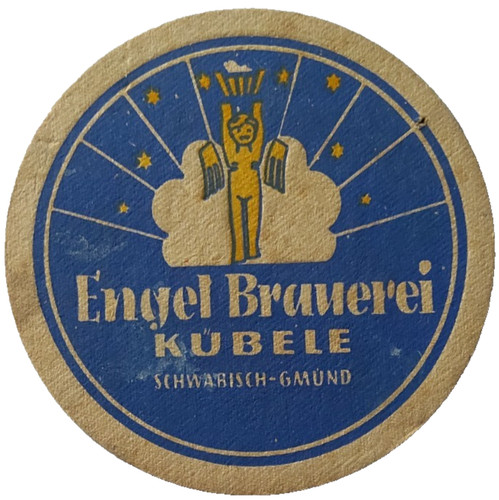 Alter bierdeckel engel - bierdeckel,