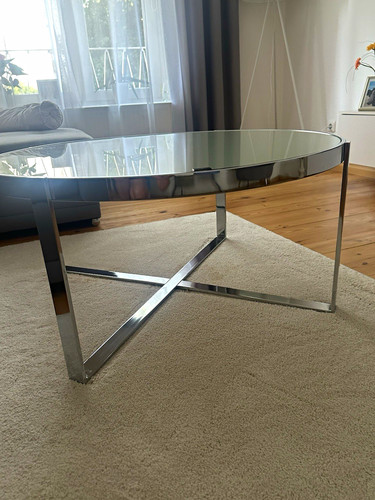 Runder couchtisch glasplatte - couchtisch,