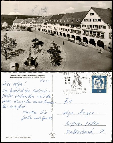 Ansichtskarte freudenstadt - ansichtskarte,