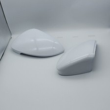 2x Weiß Spiegelkappen Außenspiegel für VW Golf 8 ohne SideAssist 2020-2023