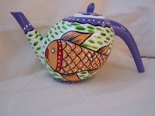 - Teekanne Bone China -  * Fisch - Dekor * handgemalt  ORIGINAL Jameson & Tailor