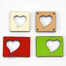 Lederetiketten "ausgeschnittenes Herz", Miniapplikation