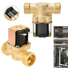 Magnetventil Messing 3/4"1/2" 12V DC 8 bar NC stromlos geschlossen Wasser Ventil