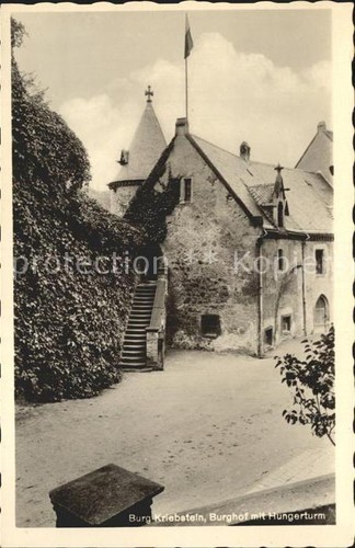 Kriebstein burghof hungerturm - burghof,