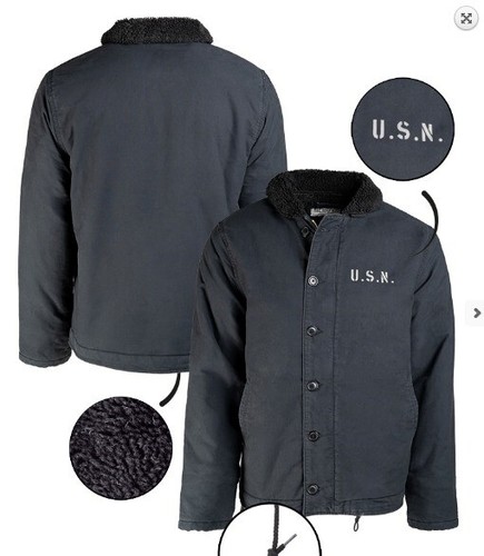 Vintage army navy blue usn - us,