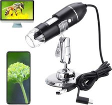 Mini USB Digital Mikroskop Lupe 1600X HD Microscope Kamera 8 LEDs für Handy PC