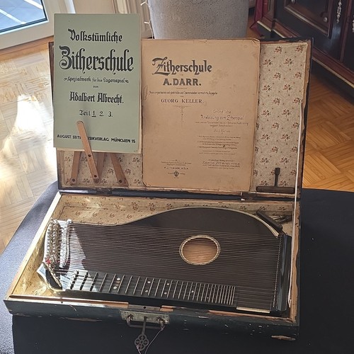 Konzertzither schwarz poliert