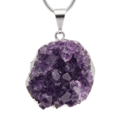 Amethyst druse anhänger - amethyst,