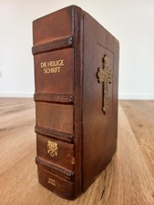 Arte Medici Bibel Handeinband Ganzleder mit rundum Goldschnitt – Prachtexemplar!
