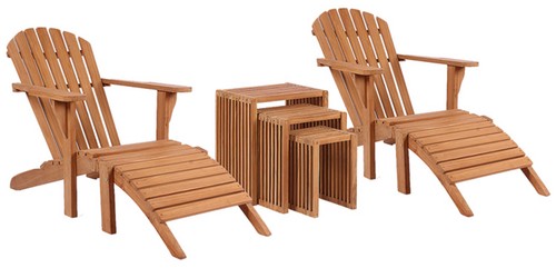 Gartenmöbelset teak deckchair - teak,