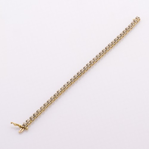 Tennisarmband aus 585er gold - tennisarmband,