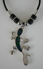Paua Muschel Anhänger  Gecko