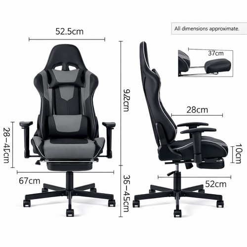 Gaming stuhl mit fußstütze - stuhl,