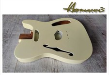 Thinline Tele 3 piece Roasted Swamp Ash Body, Finish Vintage White, ca. 1800g