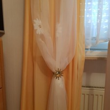 Ado DekoSchals , must have, Luxusartikel - neuwertig , apricot und transparent