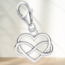 Herz Unendlichkeit Charm 925