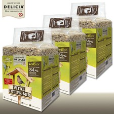 Delicia 3 x 3 kg Vital Futter-Mix Picknic ecopick Ganzjahresfutter Gartenvögel