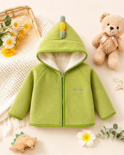 Warme fleecejacke mit kapuze - warme,