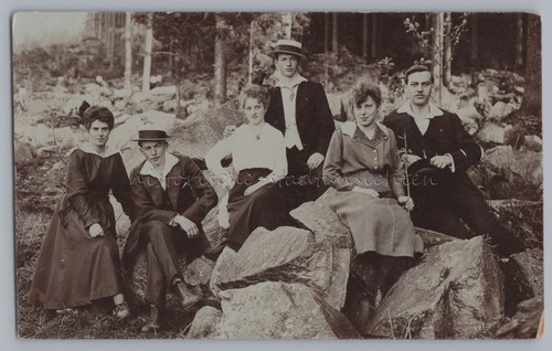 Pärchen wald wanderung hut - wald,