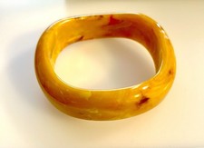 Art Deco Bakelit Armreif Bernstein Optik Bangle Amber Butterscotch