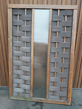 Zaunelement braun mit Kunststoffglaselement