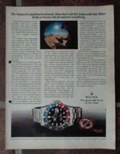 ROLEX GMT Master Uhr Werbung bzw Reklame