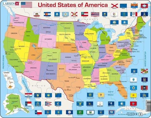 Puzzle usa - puzzle, (politisch)