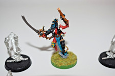 GW Warhammer 40k Eldar Harlequine (5 Stück Metall, komplett, teilw. bemalt).