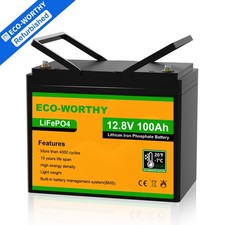 12V 100Ah LiFePO4 1280KWH Lithium Batterie Akku Solarbatterie  Solaranlage