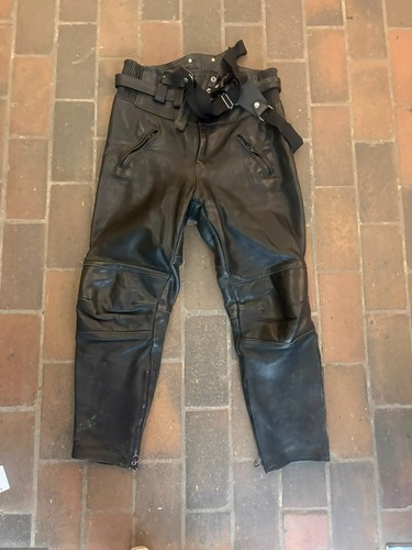 Leather moto pants soze - leather,