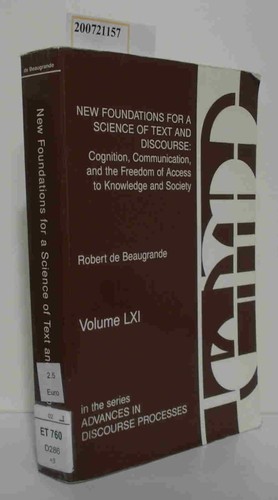 New foundations for science - a,