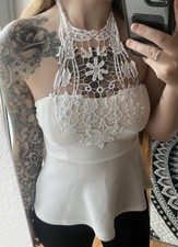 1 Weißes Damen Neckholder