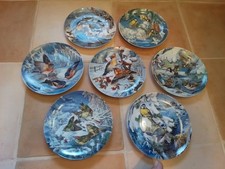 Konvolut von 7 Hutschenreuther Sammelteller "Vögel im Winter" von Ursula Band
