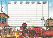 Stundenplan - Playmobil 80er J. - Western Lok Steaming Mary 4054 Dampflok