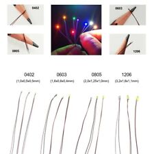 SMD LED 0402 0603 0805 1206 mit Microlitze Litze Kabel LEDs Farben AUSWAHL