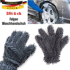 2 Stück Mikrofaser Handschuh Waschhandschuh Microfaser Autowaschhandschuh Auto