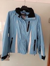 Damen Snowboard/Ski Jacke Gr. 36 neuwertig blau-weiß