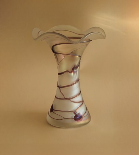 Vintage glasvase irrisierend - vintage, glasvase,